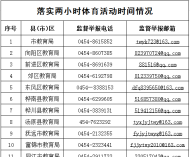 佳木斯市开设“落实两小时体育活动时间情况”专项监督渠道 ...